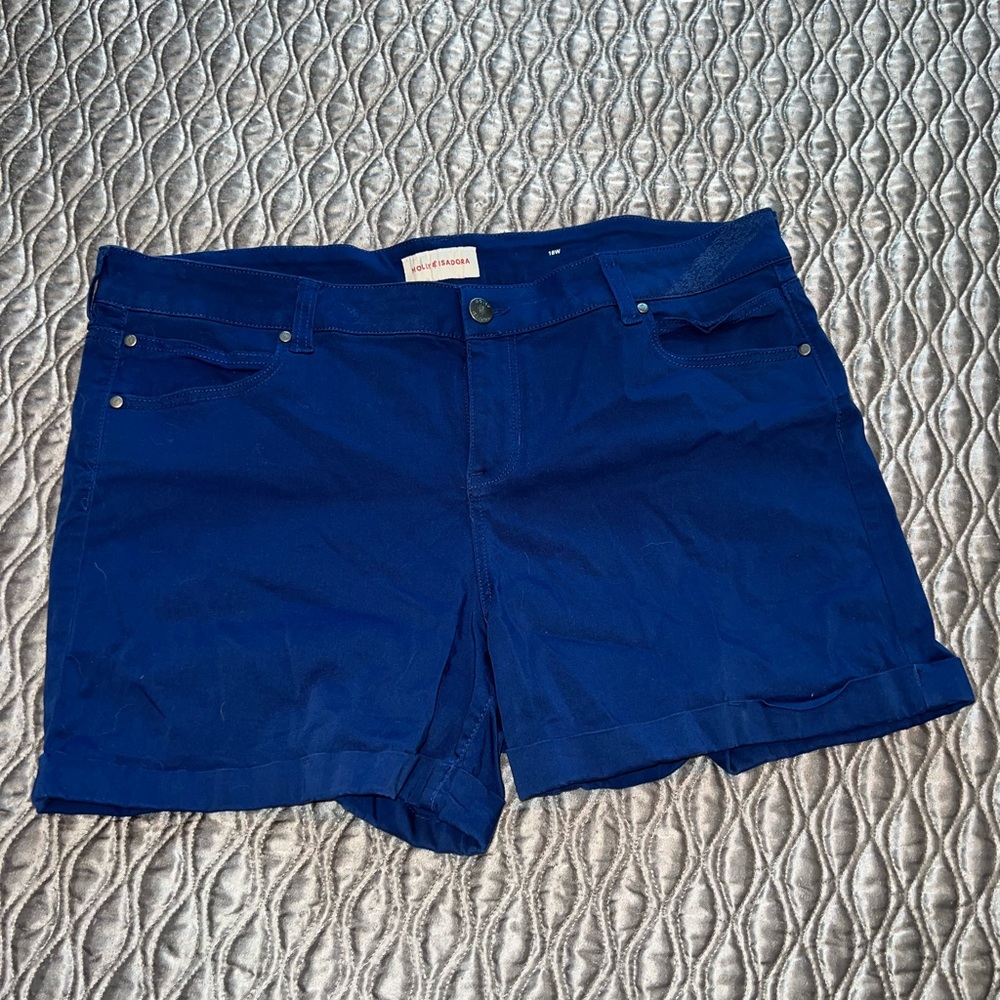 Holly & Isadora Womens 18W Royal Blue Shorts